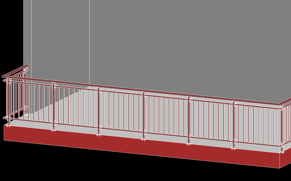 久凯--1200高铝方管阳台栏杆