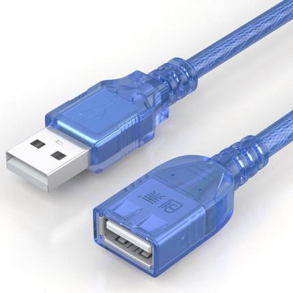 创乘 CC028 USB2.0高速延长线(AM-AF) 5米 透明蓝色