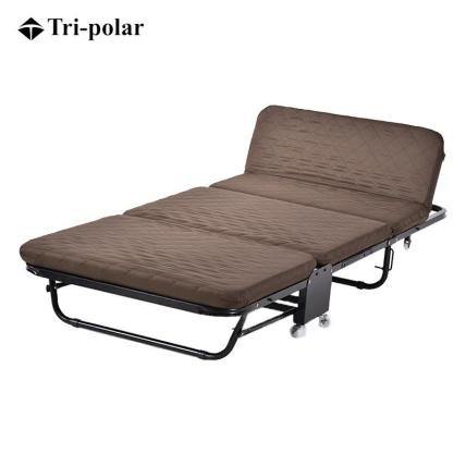 三极 TP1013 便携折叠床午休床家用三折海绵床办公室简易午睡 75cm宽 咖啡色