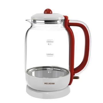 美菱 MH-LC1501 1.5L玻璃电热水壶 1.35KG 中国红色