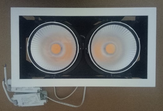 欧普LED双头格栅射灯LGS010302002-30W